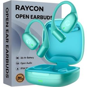 Raycon Essential Open Ear Earbuds  Open Ear Headphones, Earbuds Wireless Bluetooth, Sweat & Water-Resistant Earphones, Running Headphones with Ultra-Lightweight Design, 36 Hours Battery Life (Mint)