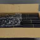 VTRIN 10 Tier Shoe Rack Tall Large Capacity 50 Pair Wide Shoe Organizer with Two Hooks Sturdy Metal Shoe Shelf for Entryway, Closet, Bedroom (Black)