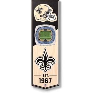 YouTheFan NFL 3D Stadium Banner - 6x19, New Orleans Saints