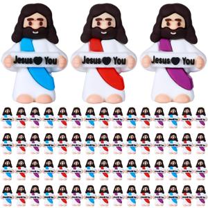 60 Pcs Little Jesus Figures Bulk Jesus Love You Mini Tiny Baby Jesus Figurines Easter Egg Stuffers Gifts for Christian Catholic Baptism Religious Party Favors