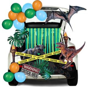 JOYIN Halloween Dinosaur Park Theme Decorations, Halloween Dinosaur Car Sticker Kit Trunk or Treat Decorations for SUV Archway Garage Door Decor