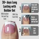 French Tip Toe Nail Tips Press on, Sharp Square Pre-Designed Soft Gel False Toenail Extension, BROWN PINK Pre-applied Tip Primer & Base Coat, Full Cover Acrylic for DIY x 15 Sizes 240 pcs