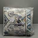 VK VK·LIVING Machine Washable Rug 9'x12' Vintage Design Washable Area Rugs with Non Slip Rugs for Living Room Bedroom Traditional Woven Carpet Stain Resistant Home Decor Boho Rug, Green&Beige