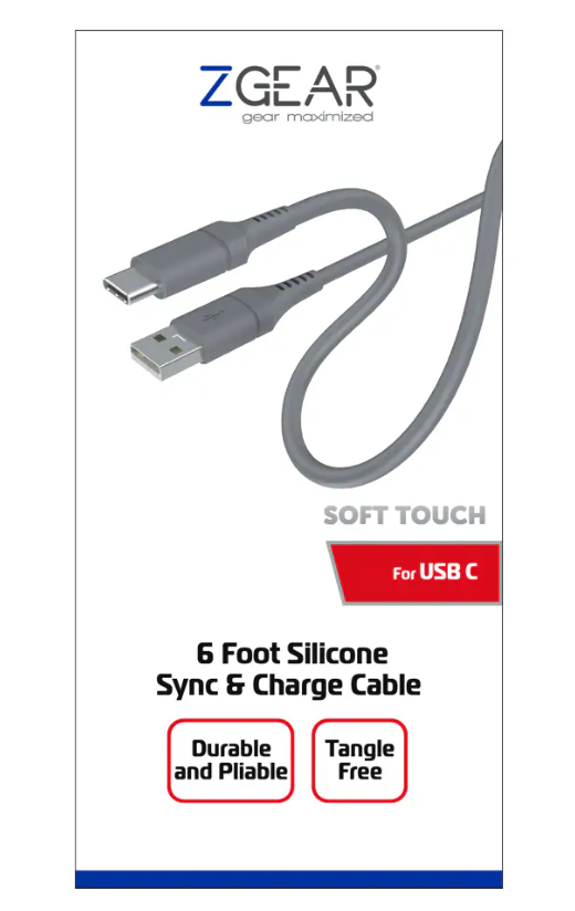 6 Foot Silicone Rubber Sync & Charge Cable