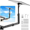 Extra Long Mount for Starlink, Adjustable Gen 3 Long Wall Mounts for Starlink with Telescoping Support Arm, Weatherproof for Concrete Walls and Wood Walls, for Starlink Standard 4/4X