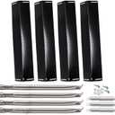 Replacement Parts for Charbroil 463211514 463211513 463211512 463211516 463211511 Classic 4 Burner Grills, 3 PCS Carry Over Tubes Carryover Tubes, 4 PCS Heat Tents Heat Shields, 4 Burners