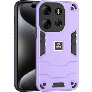 Kukoufey Phone Case Compatible with Tecno Spark Go 2023,Compatible with Tecno Pop 7,Compatible with Tecno Pop 7 Pro BF7 Case Dual-Layer Drop-Proof TPU+PC 2-in-1 Protective Case Purple