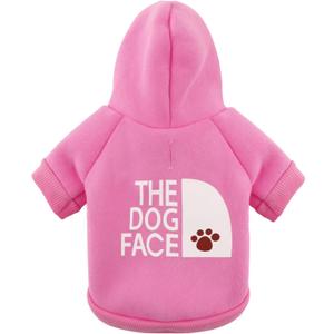 Paiaite Pink Chihuahua Dog Hoodie: Keep Your Pup Warm and Stylish with a 'The Dog Face' Printed Sweatshirt, Pet Clothes, and Sweater Coat All in One Perfect for Winter and Cool Summer Nights! Pink M