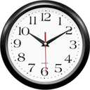 Bernhard Products Black Wall Clock Silent Non Ticking 8 Inch Quality Quartz Battery Operated Round Easy to Read Home/Office/Kitchen/Classroom/School Clocks Sweep Movement