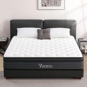 Vantto King Size Mattress, 12 Inch Hybrid Memory Foam Mattress with Pocket Springs for Motion Isolation Pressure Relief, CertiPUR-US