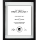 Umbra 316280-040 Floating Frame for Displaying Documents, Diploma, Certificate, Photo or Artwork, 11 x 14 8-1/2 x 11, Black Pack Of 3