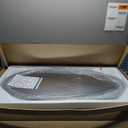 Irregular Asymmetrical Wall Mirror, 48" x 24" Flannel Wrapped Wooden Frame Frame Mirror for Living Room Bathroom Entryway, Hanging or Leaning Against Wall(Grey)