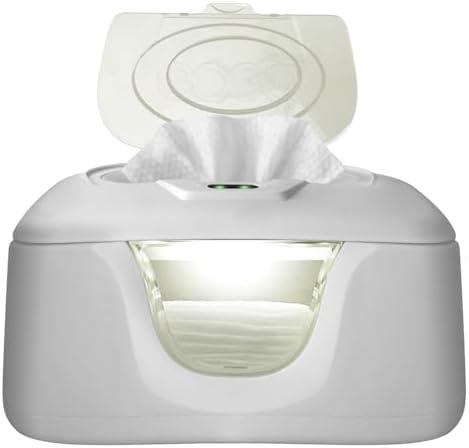 GOGO Pure Baby Wet Wipe Warmer and Wet Wipe Dispenser, Advanced Features - 4 Bright Auto Off LED Ample Lights for Nighttime Changes, Dual Heat for Baby's Comfort, Improved Design and Only at Amazon