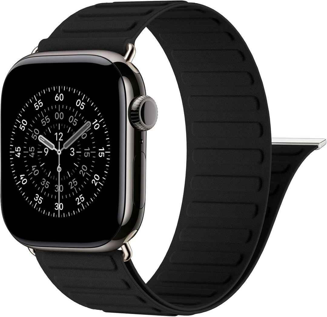 Patented Magnetic Link Sport Band Compatible with Apple Watch Bands Men 44mm 45mm 46mm 49mm 42mm 41mm 40mm 38mm Women, Nylon Sport Loop Strap for iWatch Ultra 3 2 1 SE Series 11 10 9 8 7 6 5 4 3 2 1