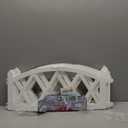 Sungmor Plastic Garden Fence Border Set - Lightweight Decorative Landscape Edging Panels, White Flower Bed Lawn Border - Easy Install for Soft Soil, 4 Pack (Each Piece - 23.6" L,13.8" H with Stake)