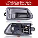 FAERSI 2Pcs Inside Interior Door Handle Front Rear Driver & Passenger Side Replacement for 1997 1998 1999 2000 2001 Toyota Camry, Gray.OE:69206-AA010-E0, 69205-AA010-E0