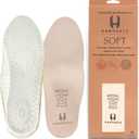 HANDARTE Leather Orthopedic Insoles | Padded Comfort Shoe Inserts for Men | 100% Natural Goatskin - ChromeFree, Anti Sweat & Anti-Odor - Suitable for No-Socks (US M11 | EU45)