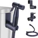 Handheld Bidet Sprayer for Toilet, Premium Jet Spray for Toilet with Adjustable Water Pressure, Muslim Shower for Personal Hygiene(Black)