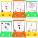 Sumind 6 Pieces Aqua Rings Handheld Water Game Mini Retro 80s 90s Retro Pastime Game for Kids Birthday Return Gifts Classroom Rewards Bulk(Chic Style)