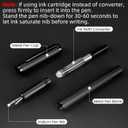 JINHAO Fountain Pen Extra Fine Nib, Includes Ink Cartridges & Converter, Perfect Weight, Optimal Flow, No Skips