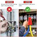 300 Pcs Red Wire Connectors Nuts Electric Wire Caps Insulating Insert Twist Electrical Connectors for Quick Connection (18-10 AWG)