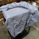 Single 96"x96" Light Grey Blue Mattress Cover