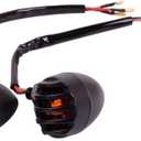 Black Heavy Duty Motorcycle Turn Signals Bulb Indicators Blinkers Lights a Pair