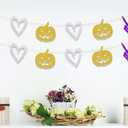 3 x 2PCS Halloween Pumpkin Garland Banner Happy Boo Day Party Decor Sign Pumpkin Ghost Bat Halloween Party Decorations
