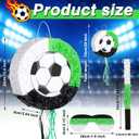 Deekin 3 Pcs Soccer Ball Piata Set Include Piata with Stick Eye Mask Soccer Ball for Kids Music Science School Sports Bridal Shower Birthday Party Decorations Supplies