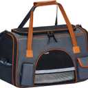 Cat, Dog Carrier  Fits Pets Up to 18 lbs, Anti-Collapse Design, Multiple Storage Pockets, Escape-Proof Zippers, Cozy Pad, Cat Carrier Soft 18x11x11 Inches