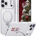 CASEKOO White for 17 Pro Max Case with 360 Spin Magnetic Stand [Camera Protection] [18FT Military Grade Protection] [Fit for MagSafe] Ring Grip Slim Matte 17 ProMax Case 6.9 Inch