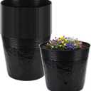 30 Pcs 5 Gallon Nursery Bags 13.8 Inch Thicken Soft Plastic Seedling Pots Seed Plant Bags with Drainage Holes for Large Flowers Trees Vegetables Indoor Outdoor Women Gardening Gifts, Black