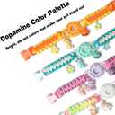Decorative Pet Collar with AirTag Holder, Bell Charm and Cute Accessories, Non-Adjustable (Mint Green, S(20-22cm))