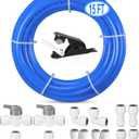 3/8" O.D.RO Water Tubing,15FT Food Grade PE Water Line+12Pcs 3/8" Quick Connect Fittings for RO Reverse Osmosis Water Purifier Filter System(Plastic Tubing+Ball Valve+T+Y+L+I+1/4"-3/8" fitting+Cutter)