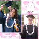 Gosodeny DIY Graduation Leis Colorful Friendship Necklace Graduation Leis Class of 2026 Oversized Bracelet for Women Graduation Party Accessories Decor Supplies (Pink)