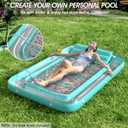 Jasonwell 4 in 1 Inflatable Tanning Pool Lounger Float - Sunbathing Lounge Floatie Raft Toys, Water Filled Tanning Bed Mat Pad Blow Up Kiddie Pool with Ball Pit for Adult, Kids (L), Large