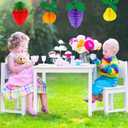 Outus 12 Pcs Fruit Party Decorations Honeycomb Hanging Tissue Paper Ball Strawberry Apple Table Centerpieces for Dancing Fruit 1st Birthday Decorations Twotti Hawaiian Tropical Themed Party Supplies