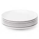 Melamine Plates,6 Pack Unbreakable White Dinner Plate for Steak, Buffet & Picnic, Lightweight Outdoor Serving Plates for Snacks, Fruit, Turkey, Fish & Appetizers, Dishwasher-Safe (12 Inches)