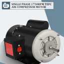 Electric Motor, 1/2HP Farm Duty Motor, Single Phase Motor 1750RPM 115/230V 56 Frame 5/8" Shaft Diameter 60HZ 4Pole TEFC CW/CCW