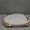 Mayfair Cassel Slow Close Toilet Seat, Easy Clean, Non Slip Premium Wood Seat, Easy Install, Made in USA, Elongated, White