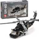 DAHONPA UH-60 Helicopter Black Hawk Medium Utility Military Army Airplane Building Bricks Set, 660+ Pieces Air-Force Build Blocks Toy, Gift for Kid and Adult