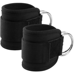 2-Pack Ankle Straps for Cable Machines Comfortable Adjustable Gym Ankle Cuffs for Kickbacks and Glute Workouts, Ankle Bands for Exercise, Booty and Hip Abductor Exercises for Women and Men