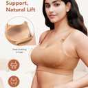HOFISH Nursing Bras for Breastfeeding, TwinClips Wearable Pump Bra Fixed Pad, Adjustable Support Maternity Bra for Pregnancy (M)