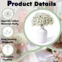30 Pcs White Artificial Baby's Breath Flowers, Lifelike Rubber Fake Gypsophila Bouquets, 8.26" Short Stems with 1350 Blooms for Wedding Centerpieces, DIY Floral Arrangements & Home Decor