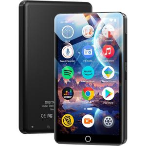 Conrain 96GB MP3 Player with Bluetooth and WiFi, Music Player with Spotify,Amazon Music,Deezer, 4.02" Touch Screen Android MP4 MP3 Player for Kids with Audible, Kindle