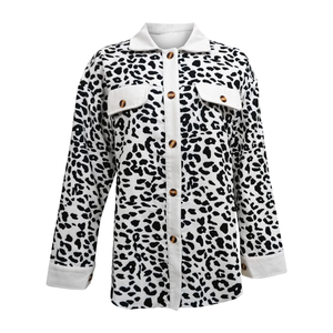 SOLY HUX Women's Plus Size Leopard Blouse Button Down Long Sleeve Shirts Collared Tops Fall Clothes Khaki Leopard XX-Large Plus