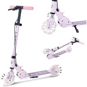 AERO MOBILITY Two-Wheel Kick Scooter for Kids 5-8 with Dynamic RGB Lights, A1-Purple Pink (hand brake)