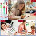 Gueevin 150 Pcs Christmas Beadable Pen 20 Sets DIY Christmas Pens Bulk with Focal Silicone Beads Making Kit Gift Acrylic Beaded Ballpoint Diamond Spacer Charms for School Kids Office Classroom Supply