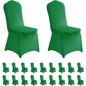 LZY 20pcs Spandex Chair Cover Stretch Slipcovers for Wedding Party, Dining Banquet Chair Decoration Covers (Emerald, 20) LZY 20pcs Spandex Chair Cover Stretch Slipcovers for Wedding Party, Dining Banquet Chair Decoration Covers (Emerald, 20)