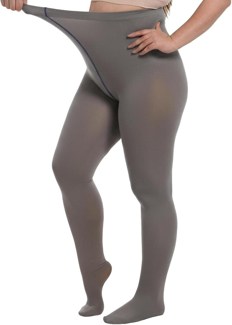 80D Plus Size Tights for Women Fake Translucent Pantyhose Leggings for Warm Spring Winter (XL)